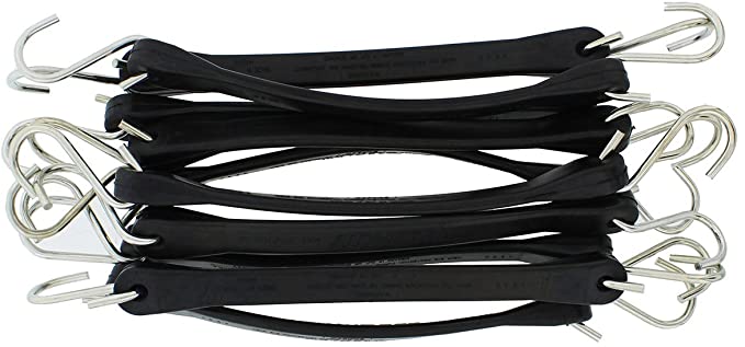 10 PC Rubber Tie Down Strap Set