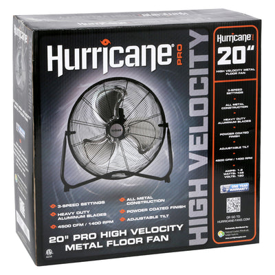 Hurricane Metal Floor Fan 20"