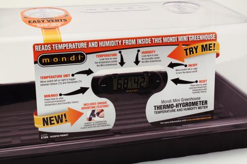 Mondi Mini Hygrometer Black E100Vb