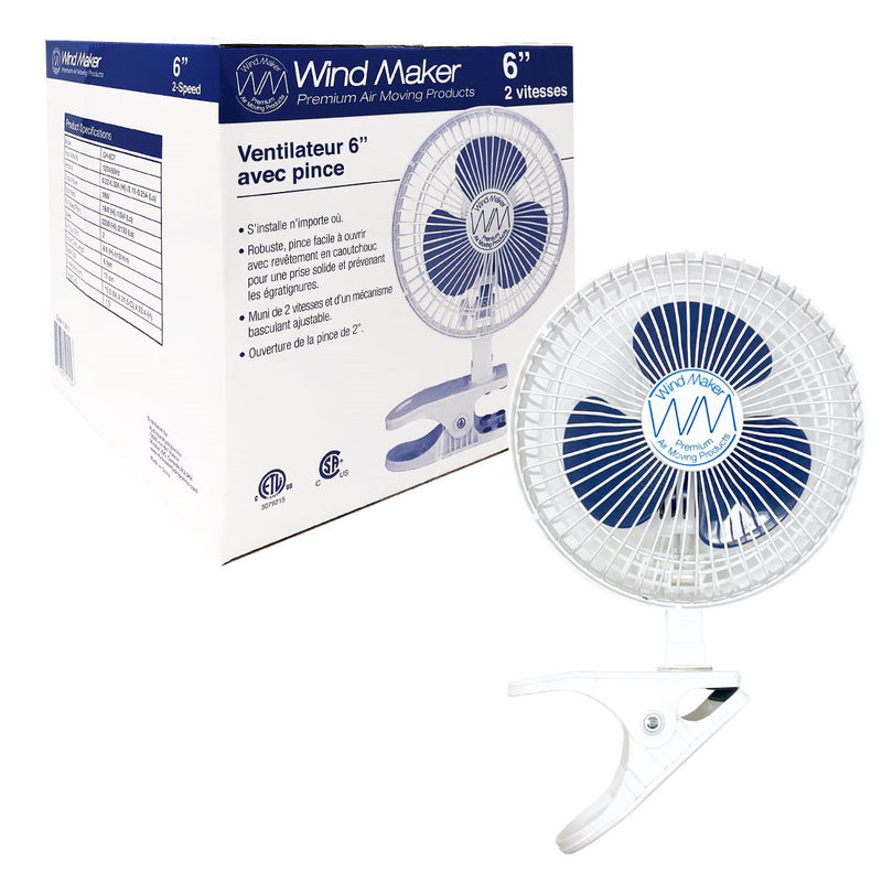 Windmaker 6" Clip Fan