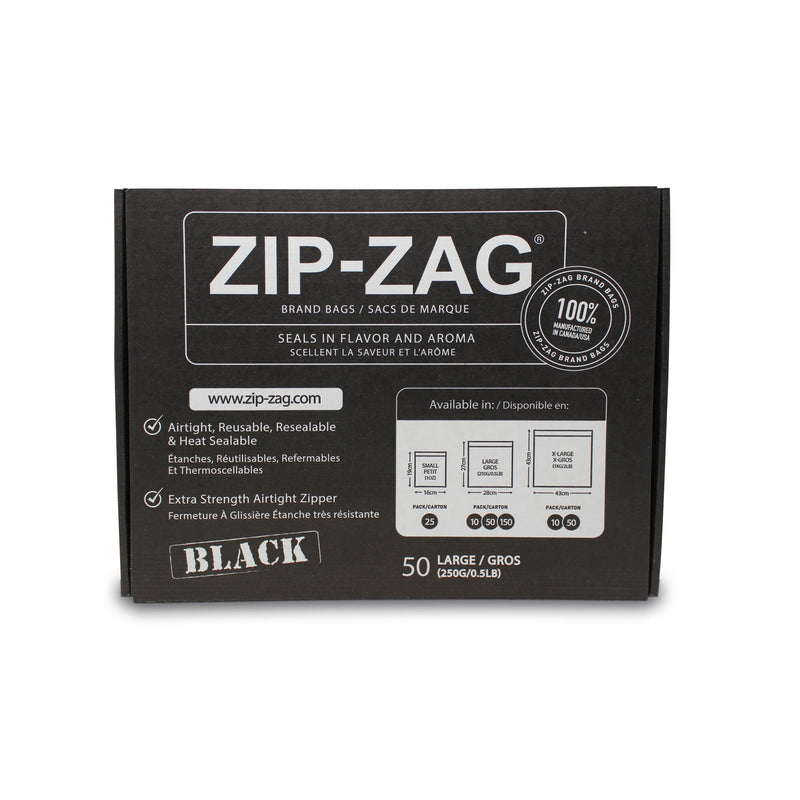 Zip Zag Black Large Bags 50