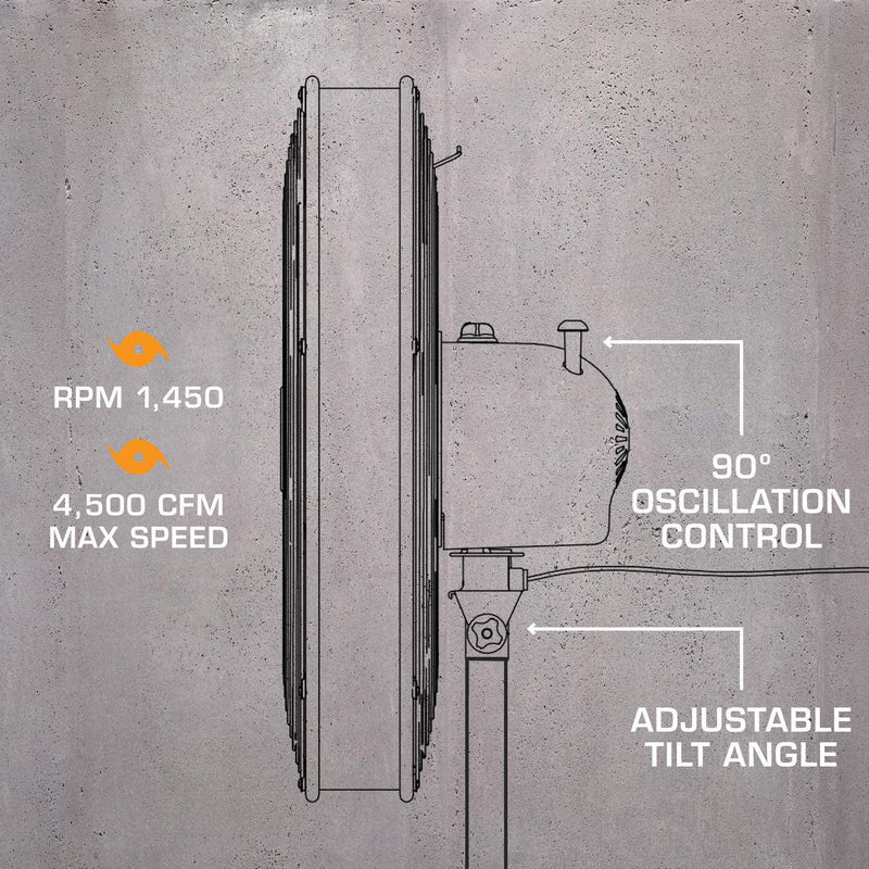 Hurricane METAL STAND FAN 20"