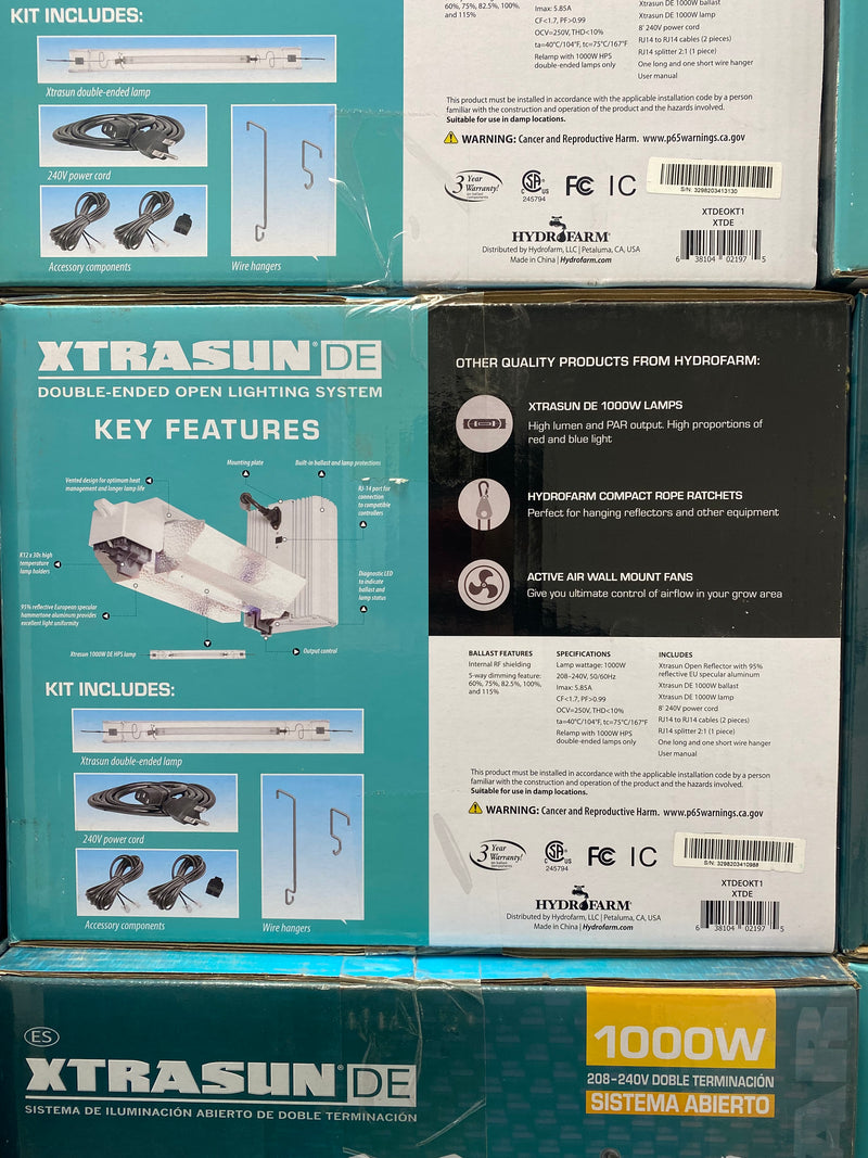 Xtrasun 1000W DE HPS/MH Grow Lighting Enclosed System